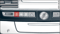 Centre console: Switch for start/stop system